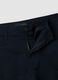 Blue stretch cotton cargo shorts, regular fit_5