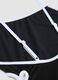 Black stretch one-piece swimsuit with contrasting trim_2