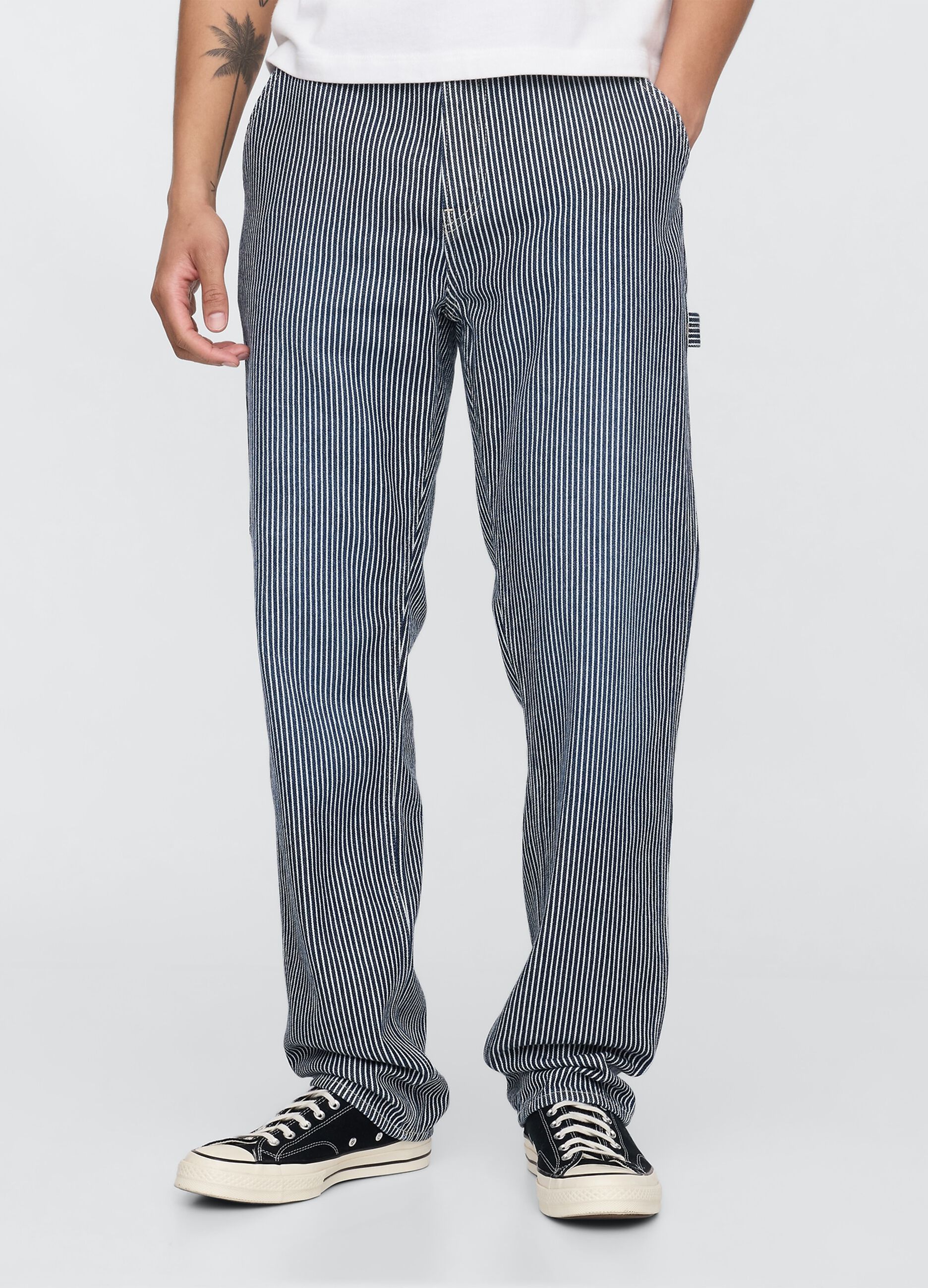 Striped Lyocell and Cotton Jeans by Gap