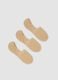 Tripack di calzini invisibili beige in cotone organico elasticizzato_0
