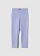 Girls' Slim Fit Purple Stretch Cotton Treggings_0