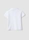 Girls' white pure cotton polo regular fit with embroidered flowers_4