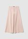 Straight Pink Trousers in Twill and Stretch Cotton_4