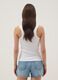 White fitted stretch-cotton tank top_3