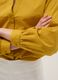 Yellow pure cotton regular fit deep V shirt with polka dots_3