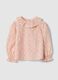 Girls' regular fit multicolor pure cotton blouse with flowers_0