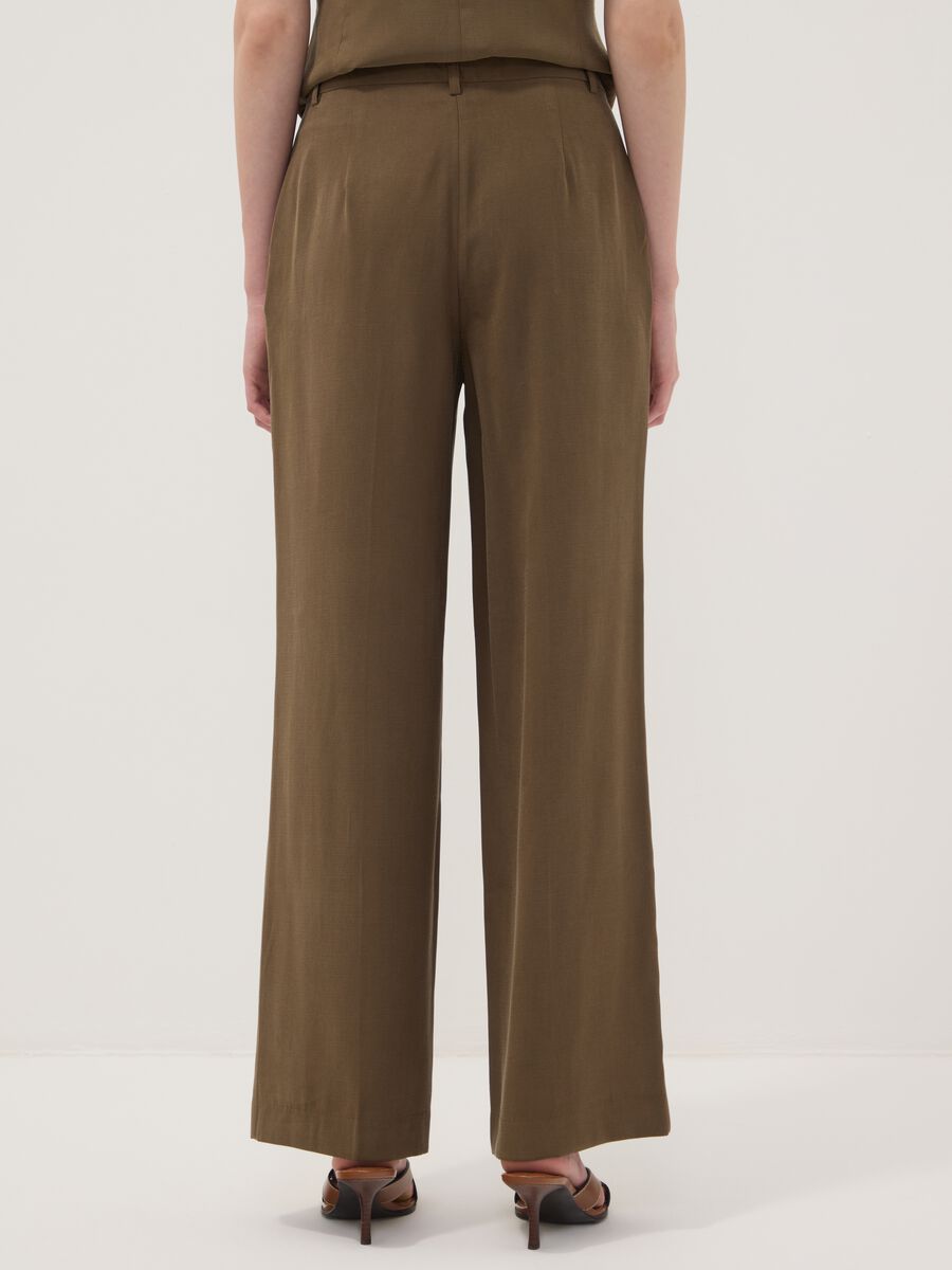 Green viscose-blend straight-leg trousers_2