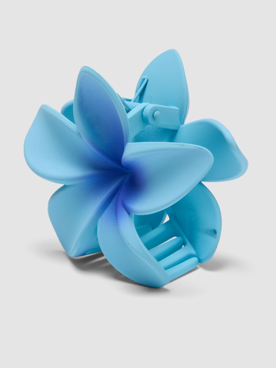 Blue Flower-Shaped Hair Clip for Girls_1