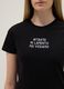 Girls' black pure cotton t-shirt regular fit with print_2
