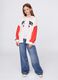 White and red full-zip sweatshirt with hood and logo embroidery_1
