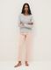 Regular fit multicolour pure cotton pyjamas with croissant_0