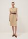 Beige viscose and linen-blend shirt dress, regular fit_2