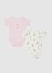 Pack of multicolour baby bodysuits in pure cotton with prints_0