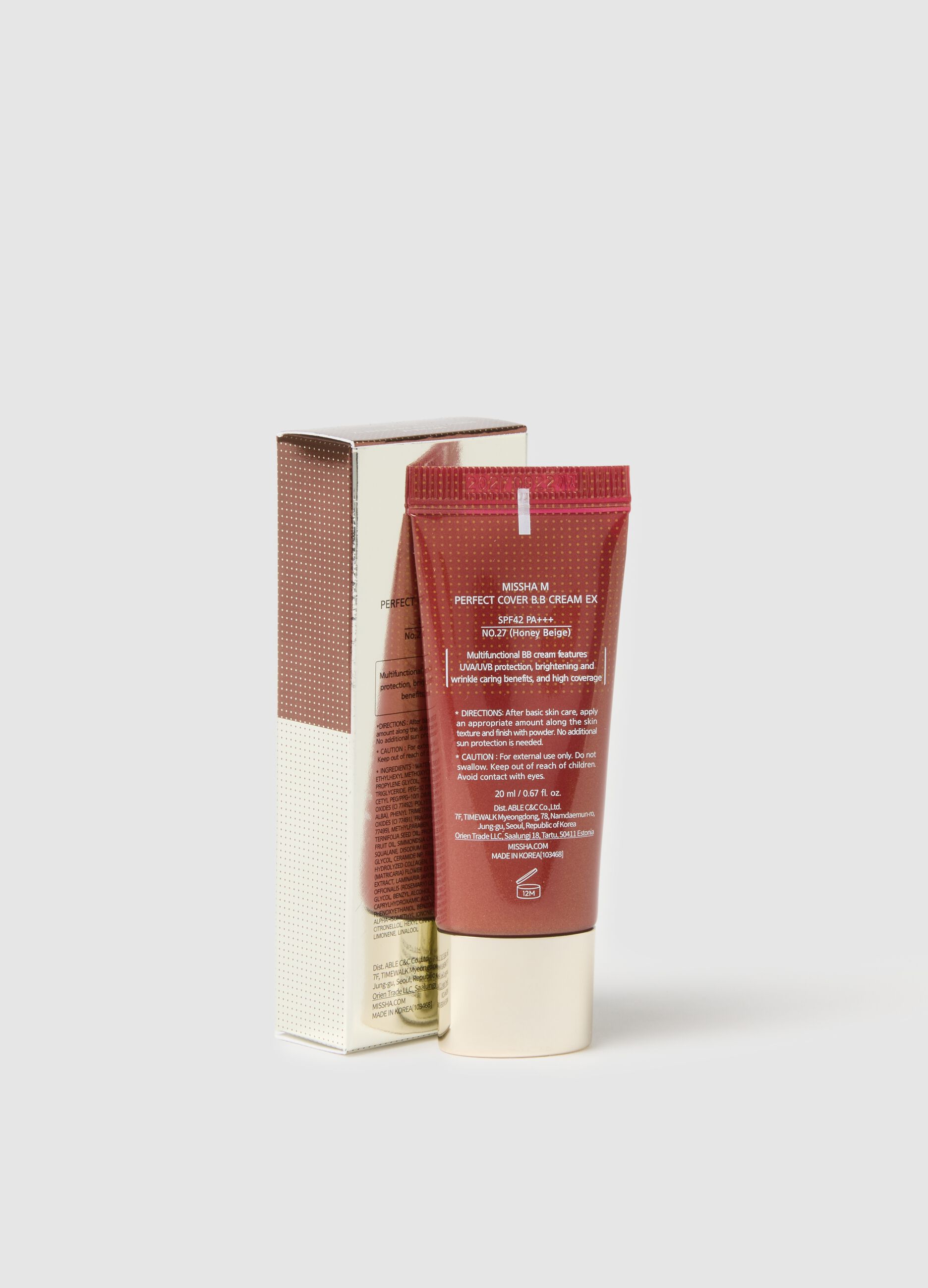 MISSHA BB CREAM SPF42 27 20ML - Korean make-up