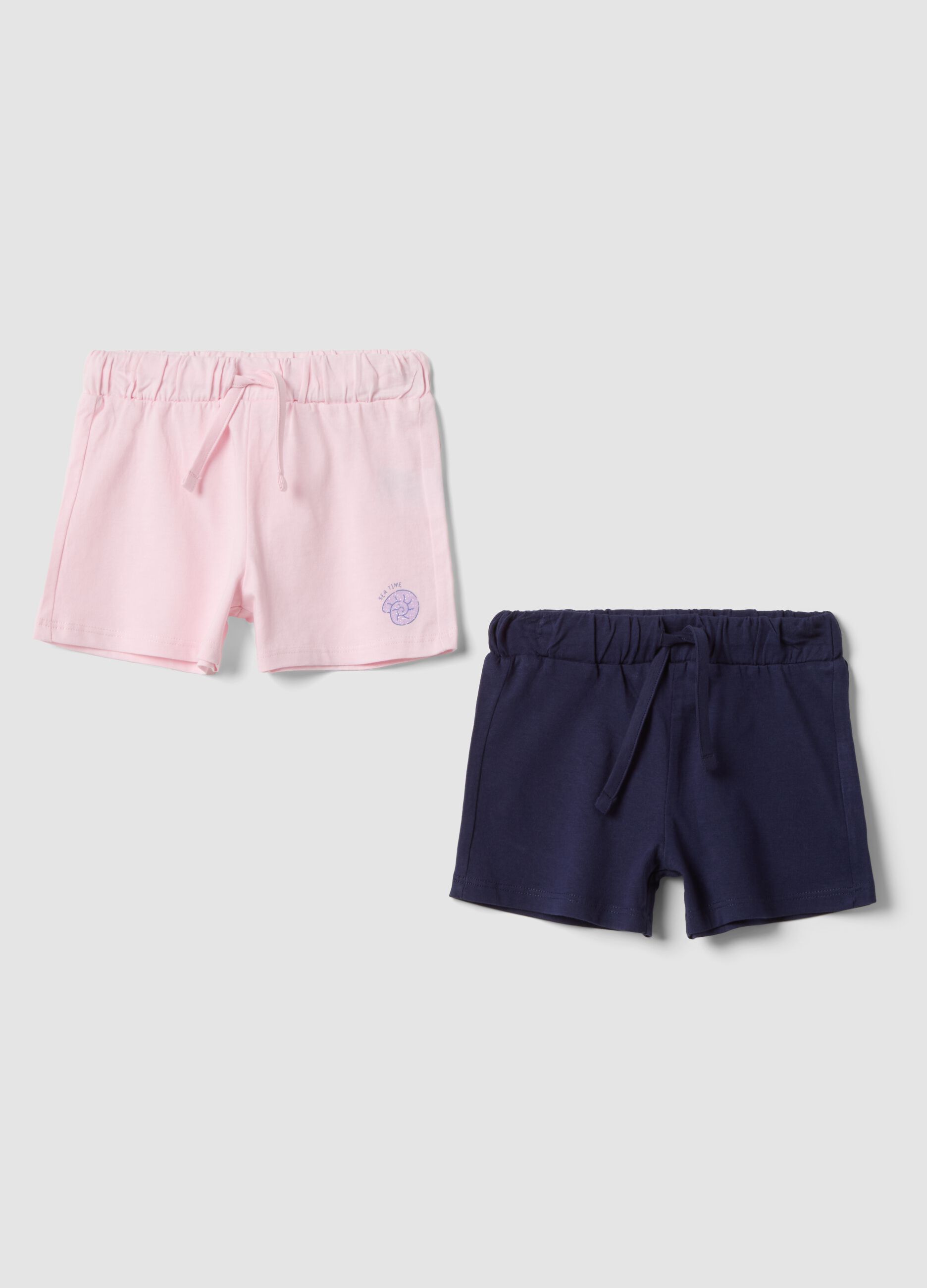 2-pack of pink pure cotton shorts