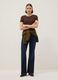 Brown pure cotton regular fit t-shirt with contrast stitching_1