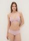 Regular fit pink cotton knickers with lace_0