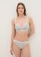 Grey Stretch Cotton Triangle Bra_1