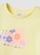 Yellow pure cotton girl's T-shirt, regular fit with print_2