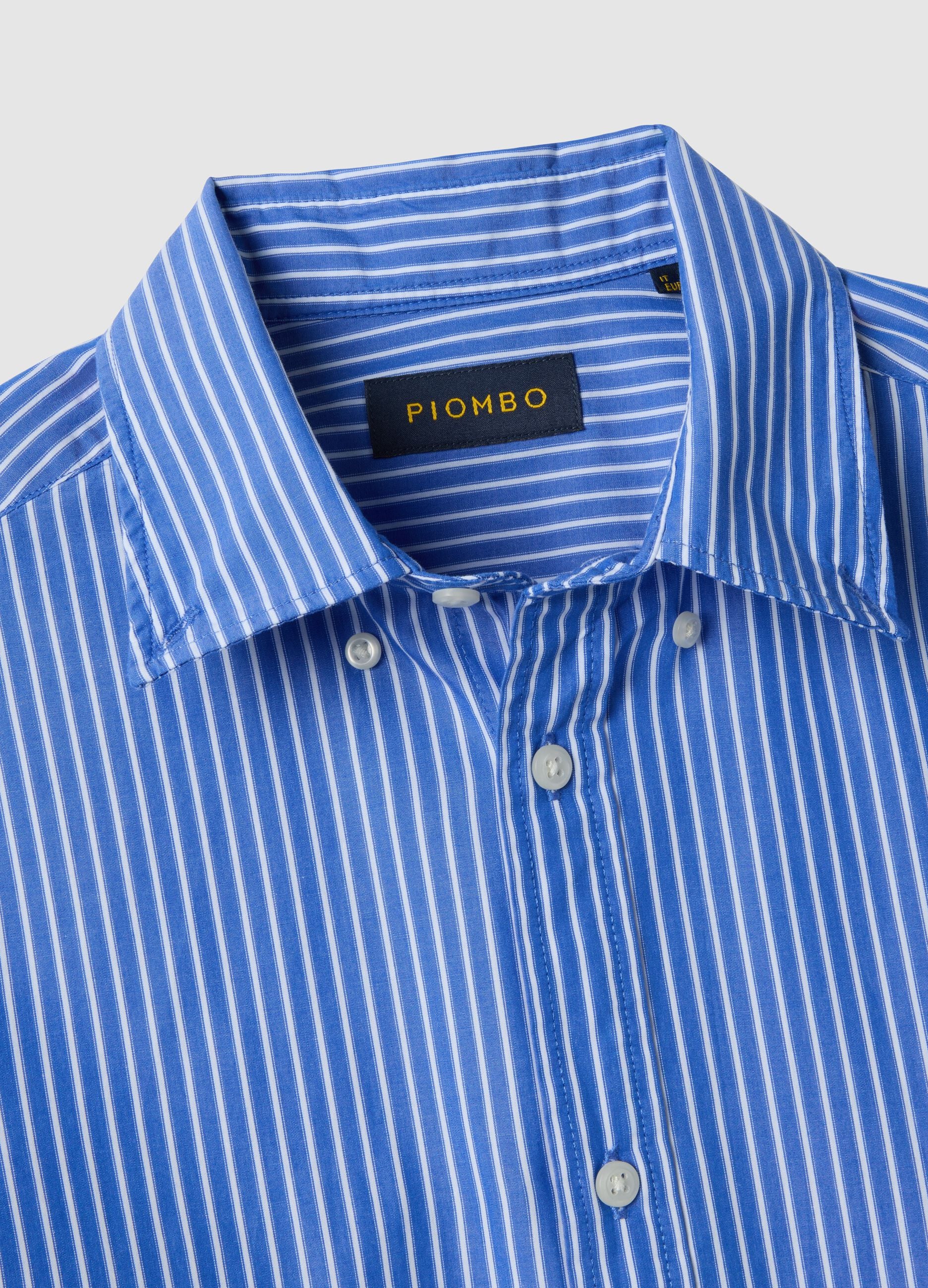 Regular fit multicolor striped pure cotton shirt