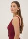 Red stretch swimsuit with side buckle_3