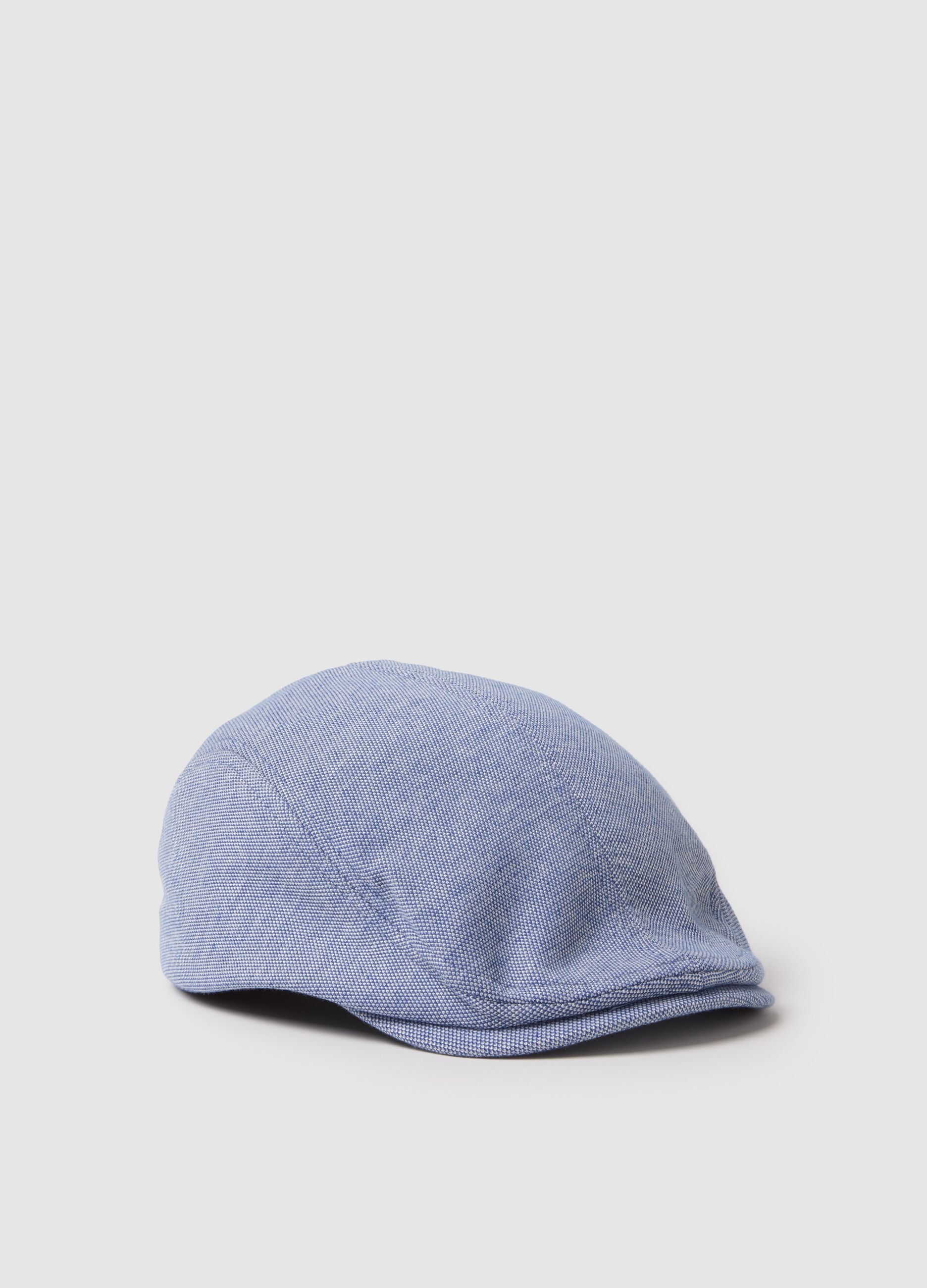 Blue chambray regular fit flat cap