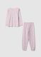Pink pure cotton regular fit pyjamas with prints for girls_1