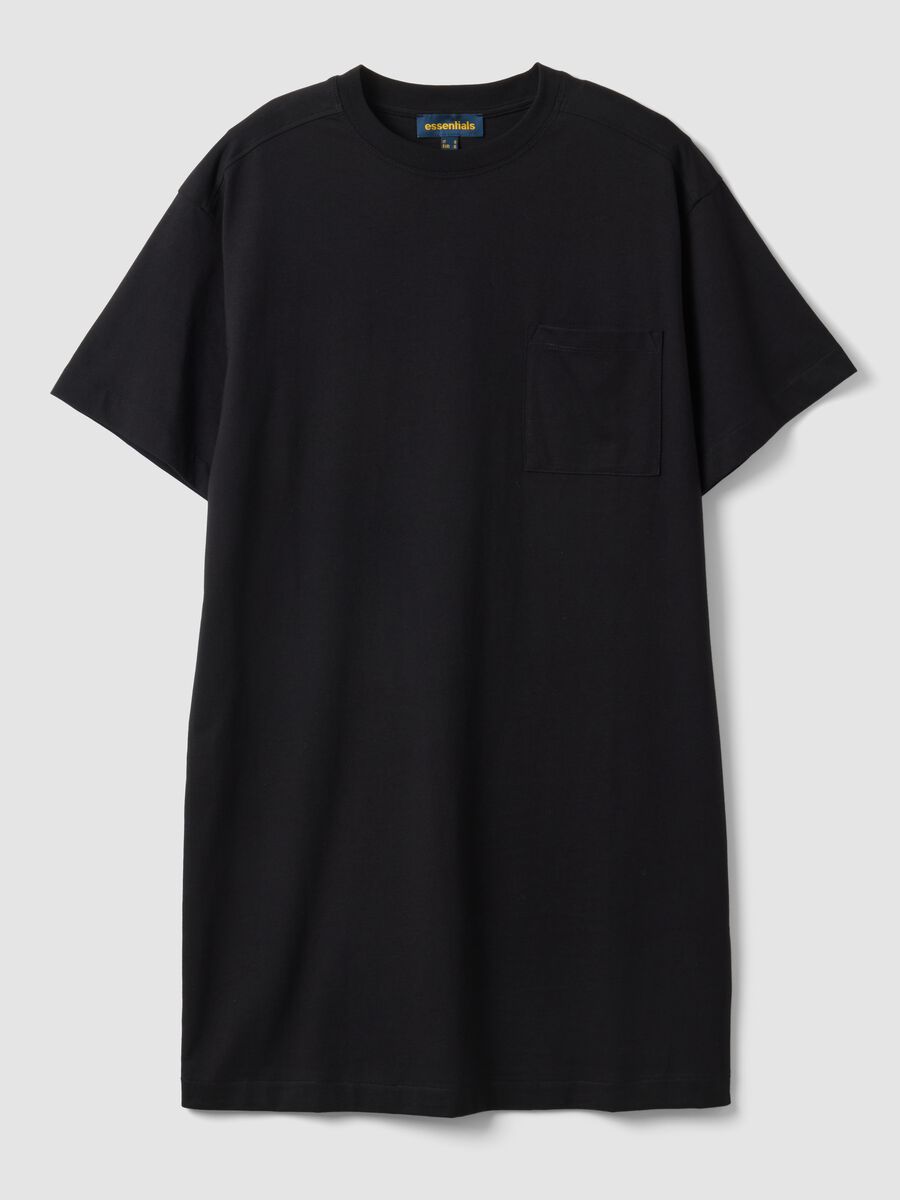 Black pure cotton relaxed-fit dress_4
