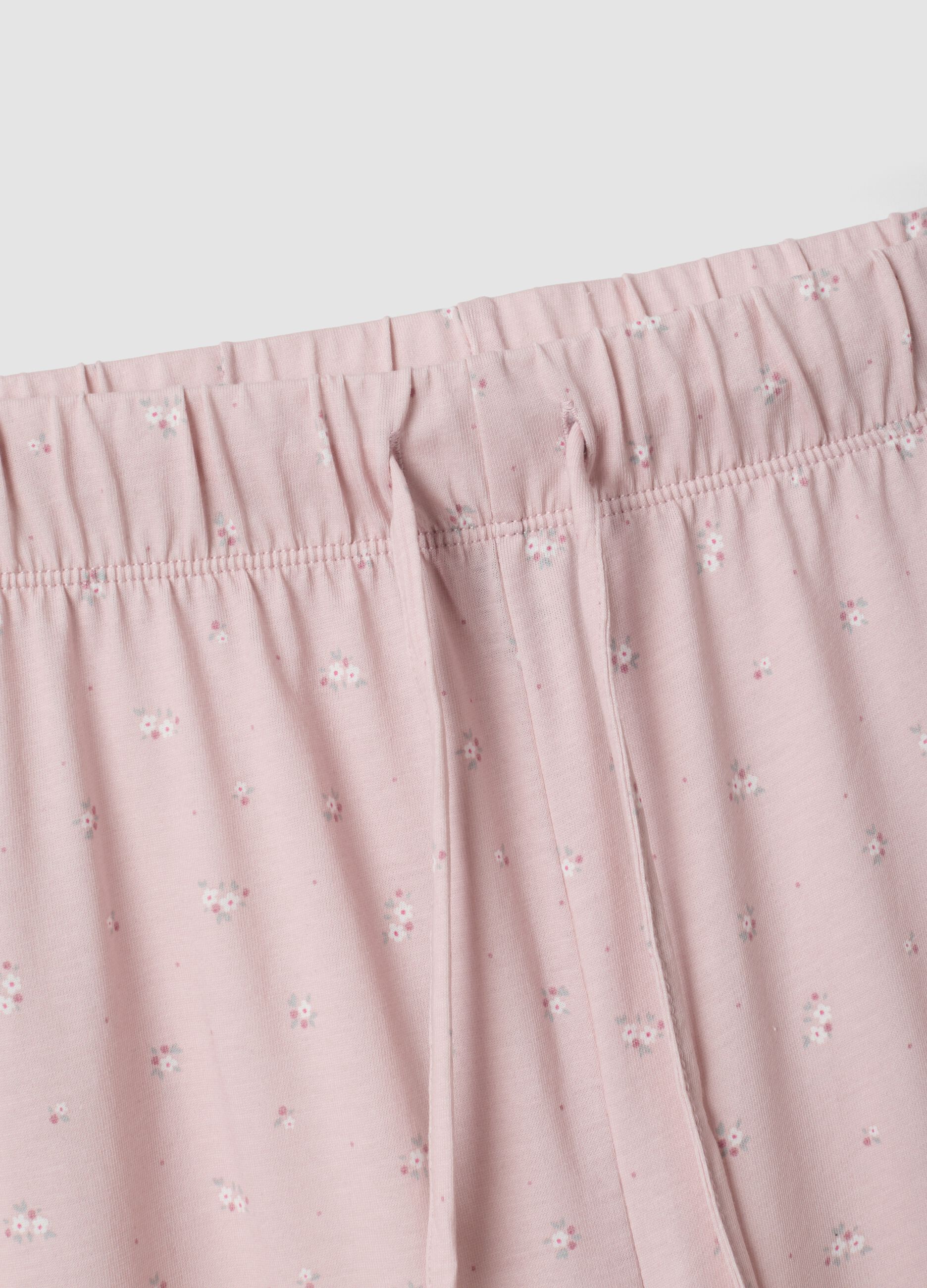 Pink organic cotton pyjama trousers