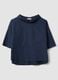 Blue stretch cotton top_4
