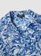 Blue and white organic cotton kaftan with tropical print_5