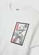Men&rsquo;s white regular-fit T-shirt in 100% cotton with black print_5