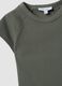 Green fitted ribbed stretch-cotton T-shirt with studs_2