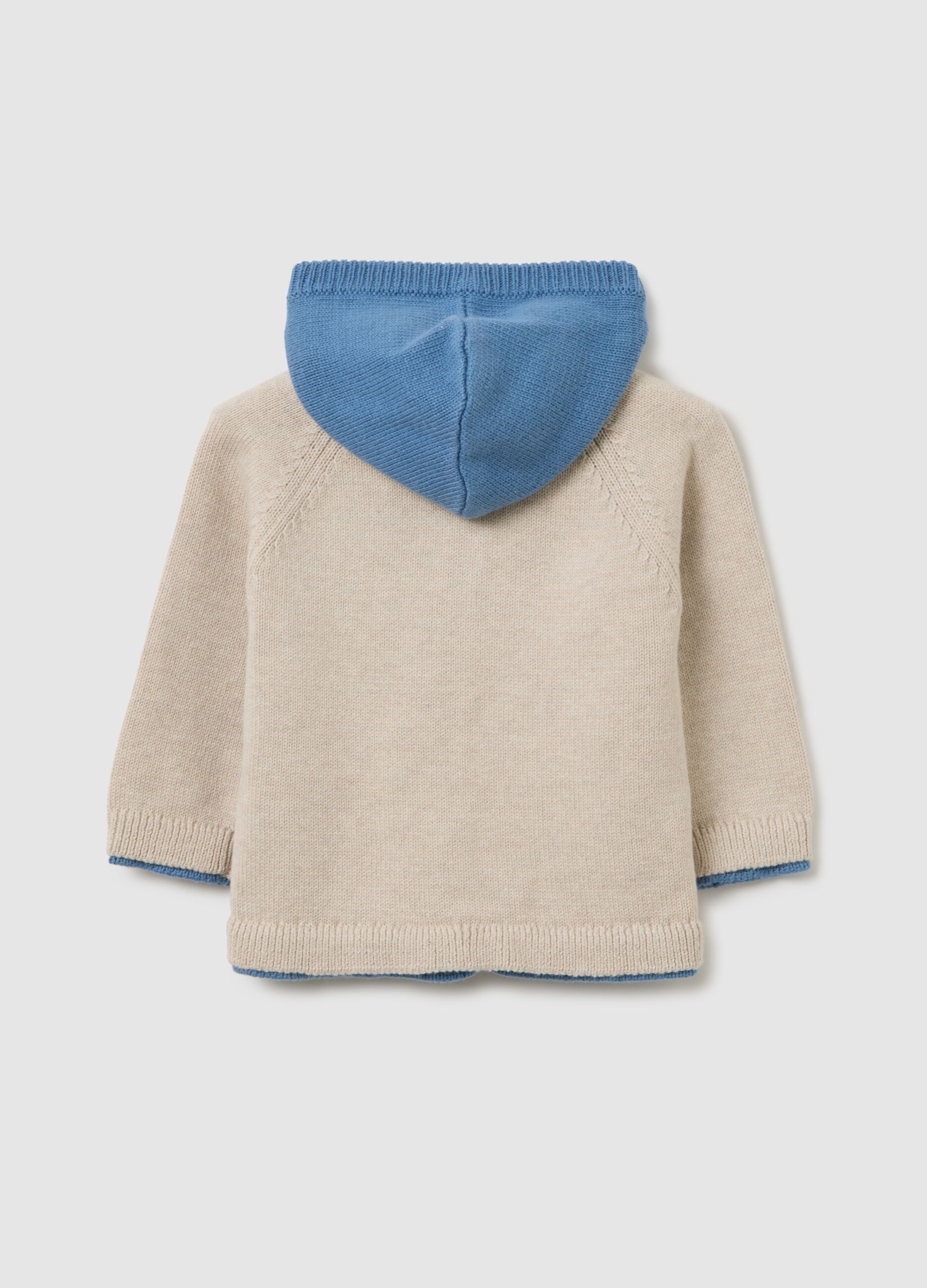 Baby jacket in pure multicoloured cotton regular fit