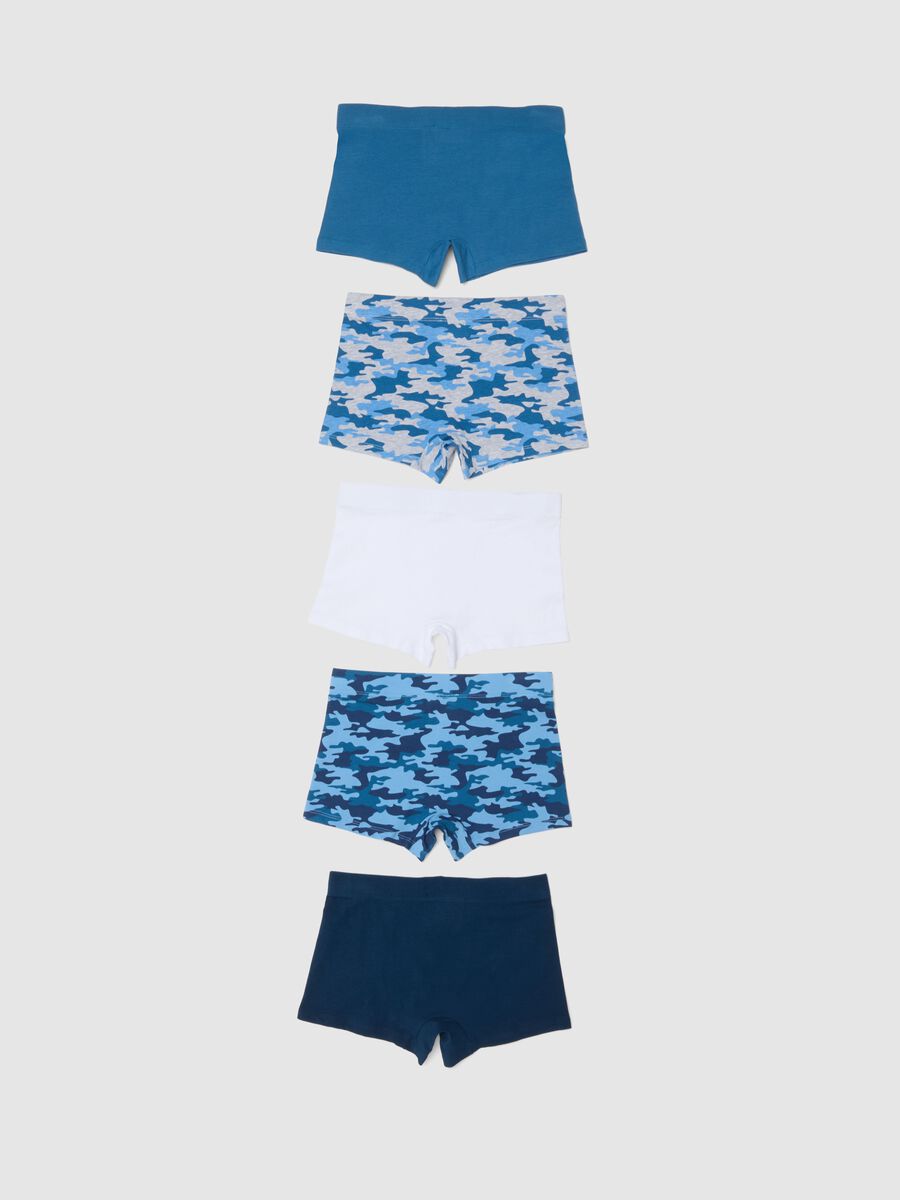 Multipack of stretch cotton multicolour boxers for boys_1