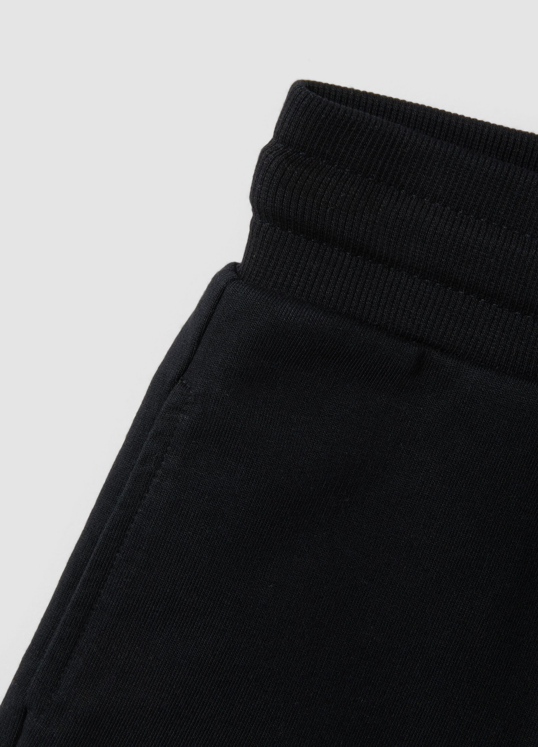 Blue regular-fit pure cotton shorts with elasticated waist for girls