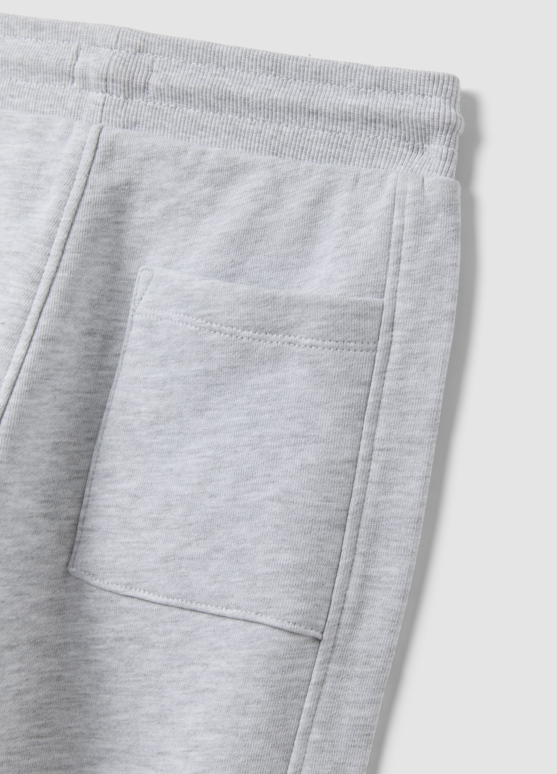 Grey comfort-fit jogger trousers in 100% organic cotton for boys