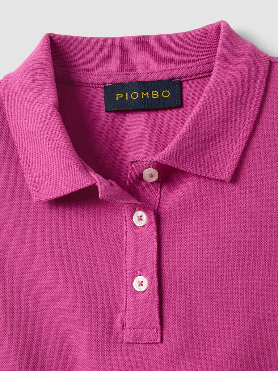 Pink organic cotton polo shirt, regular fit_5