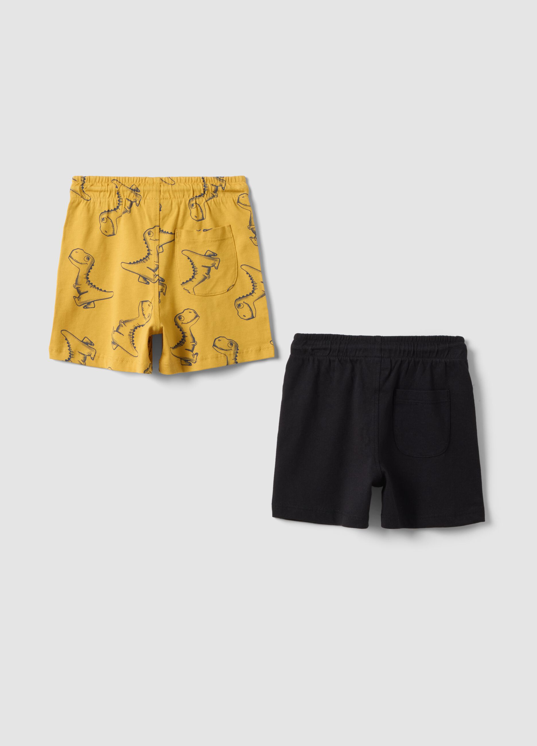 Bipack shorts in puro cotone multicolor da bimbo regular fit