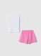 Multicolour Stretch Cotton Set for Girls with Stitch_1
