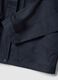 Black regular fit cotton blend jacket with zip and hood_5