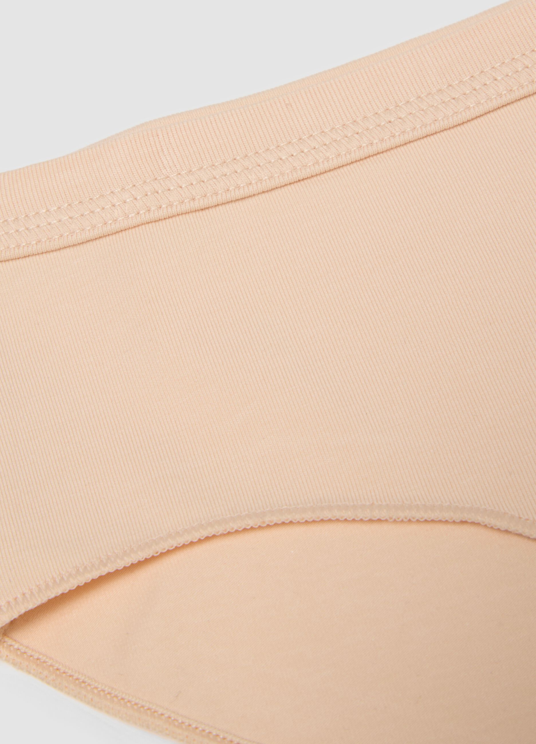 Beige stretch organic cotton briefs for girls