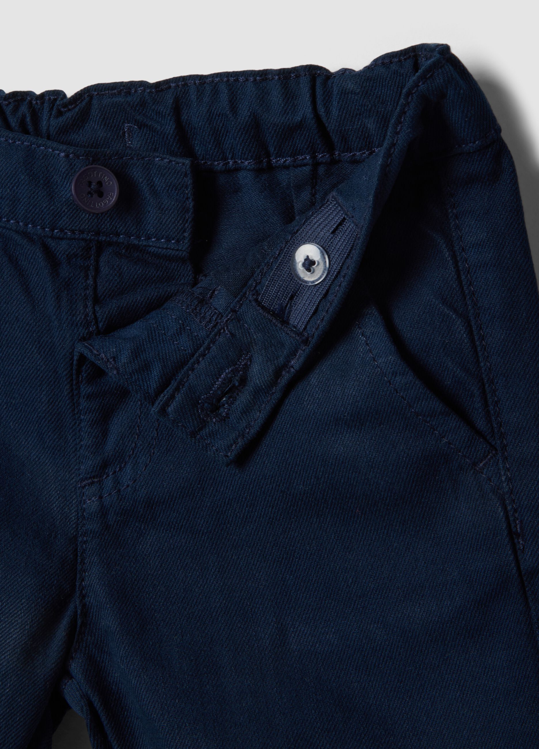Regular fit blue pure cotton shorts for boys