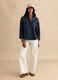 Oversized fit long shirt in pure blue denim cotton_1