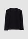 Black regular-fit stretch organic cotton T-shirt for boys_1