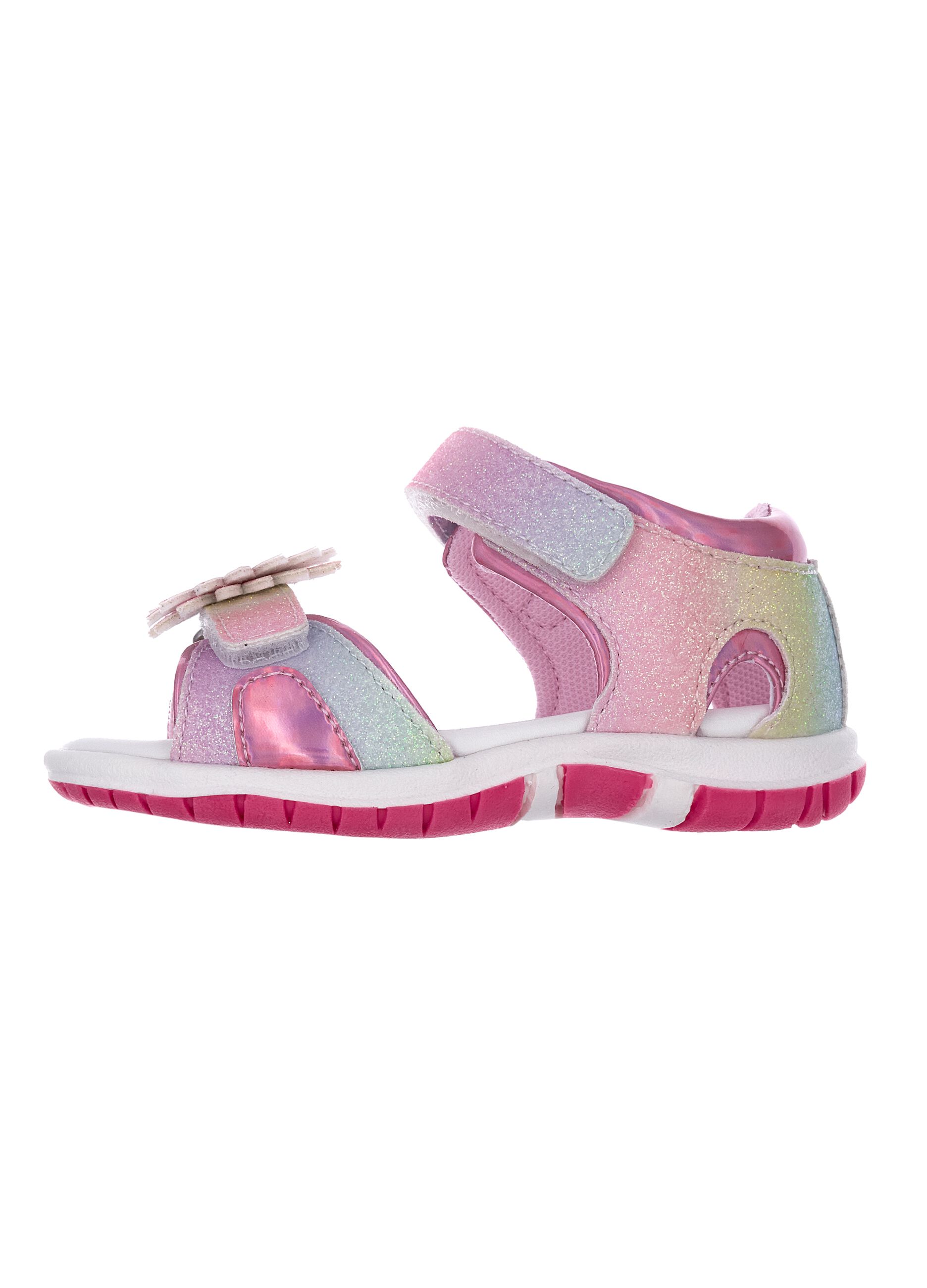 Girls' Multicolour Sandals with Decorative Flower