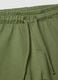 Green regular fit cotton shorts for kids with back pocket_2