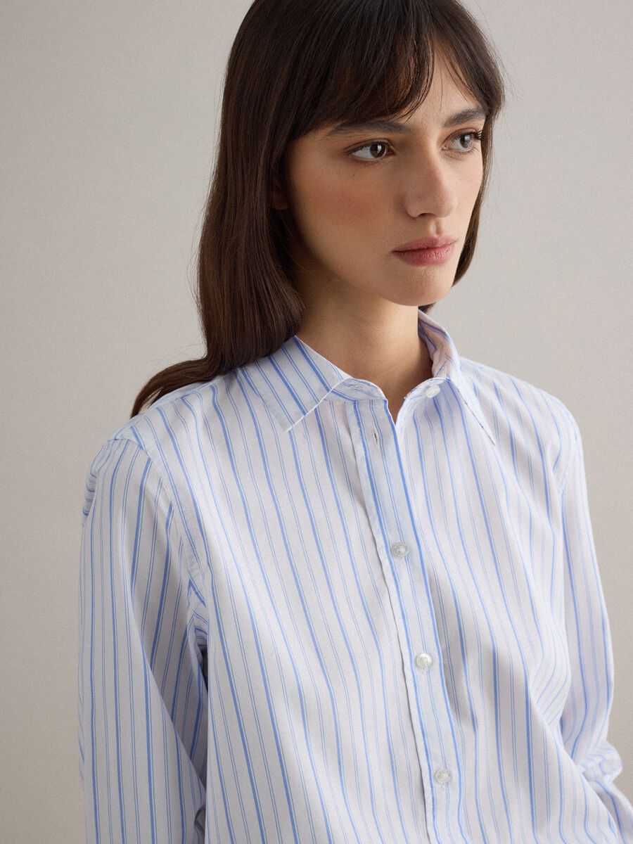 Pure Cotton Multicolour Striped Shirt Regular Fit_0