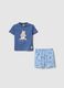 Short multicolour cotton pyjamas for babies featuring Winnie-the-Pooh_0