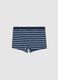 Elasticated cotton boxers with multicolour stripes for boys_1